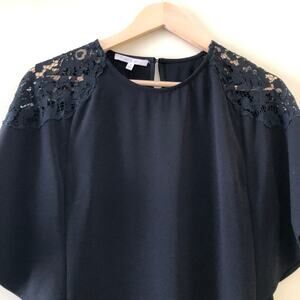 Ali & Jay Black Dress Lace Butterfly Sleeves Size M
